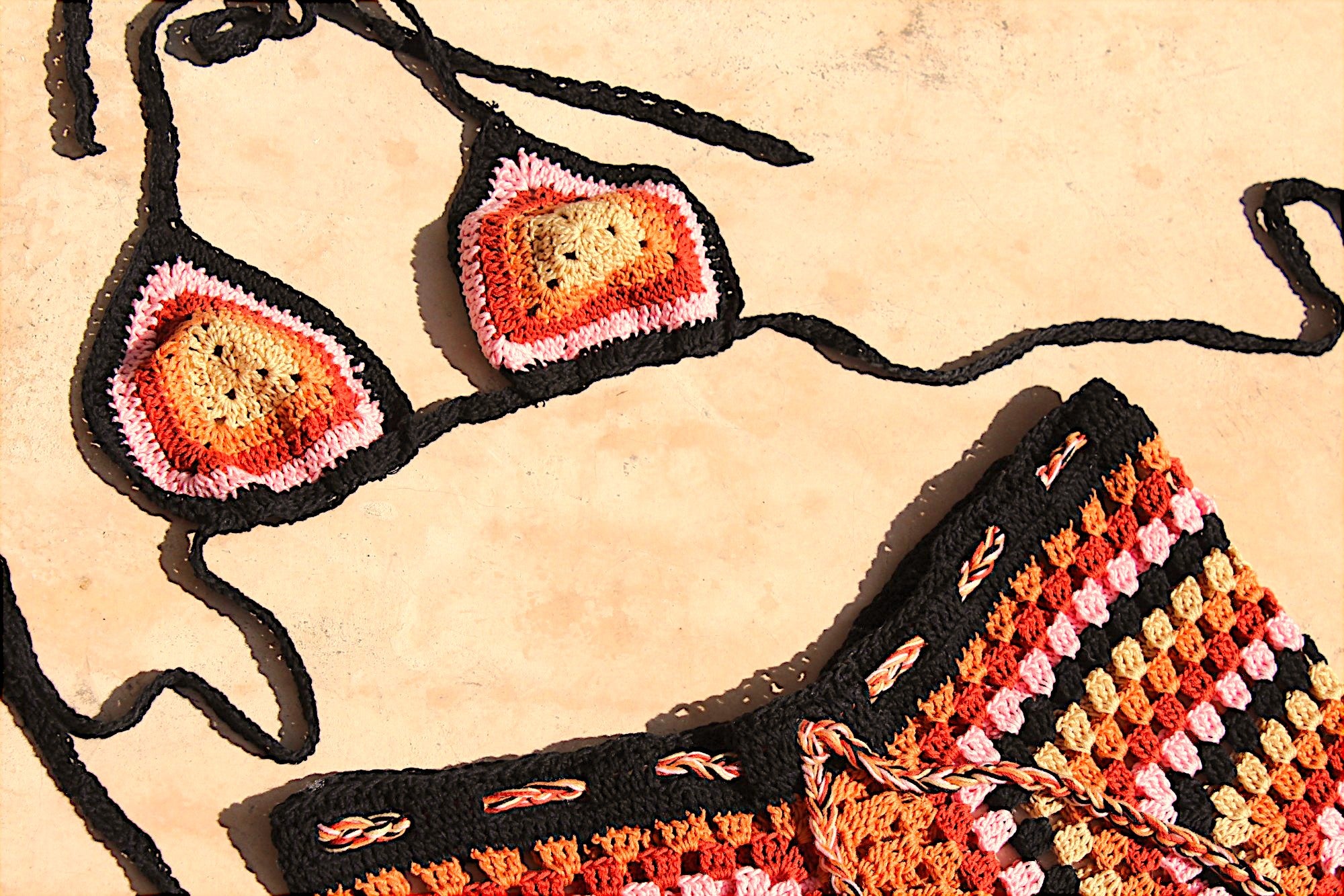 Guayaba Crochet Bikini Top & Boyfriend Shorts