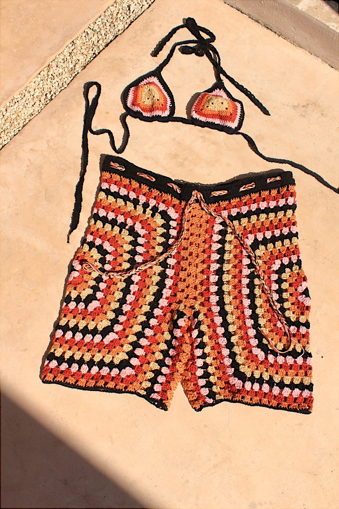 Guayaba Crochet Bikini Top & Boyfriend Shorts